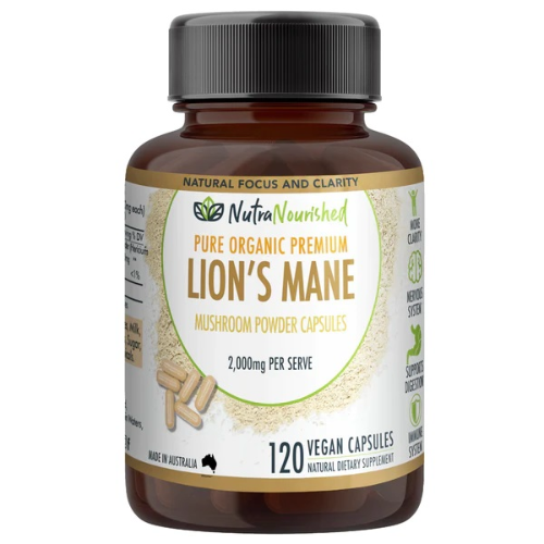 Lions Mane Organic 120VC Nutra Nourished