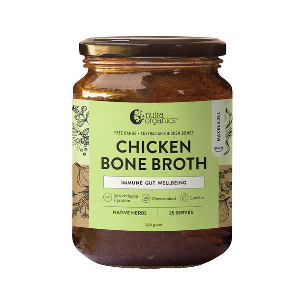 Chicken Bone Broth Concentrate Native Herbs 250g Nutra Organics