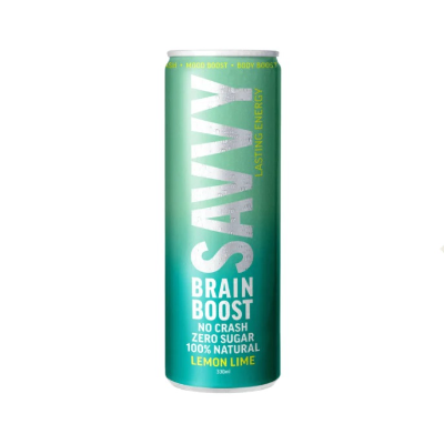 Brain Boost Nootropic Drink Lemon Lime 330ml Savvy Bev