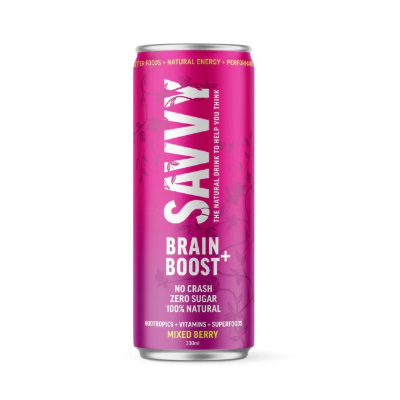 Brain Boost Nootropic Drink Mixed Berry 330ml Savvy Bev