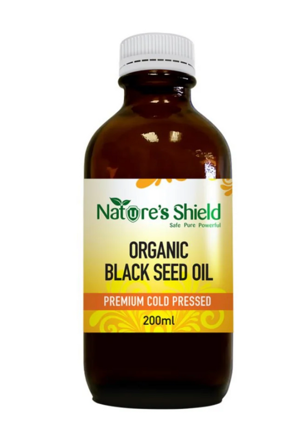 Black Seed Oil Organic 200ml Natures Shield