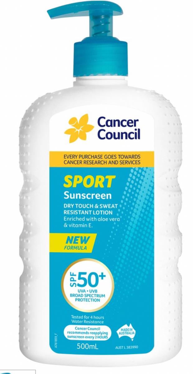 Cancer Council Sport Sunscreen Dry Touch and Sweat Resistant SPF50+ 500mL