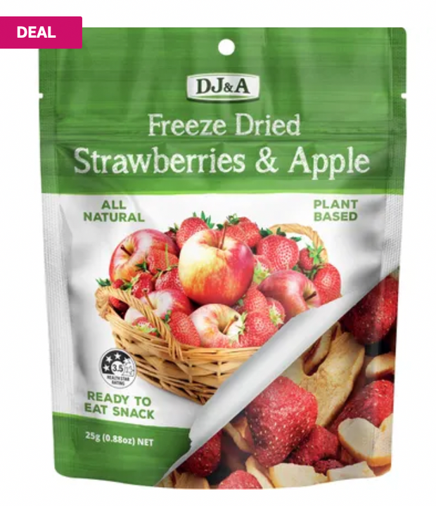 DJ&A Freeze Dried Strawberries & Apple 10x25g