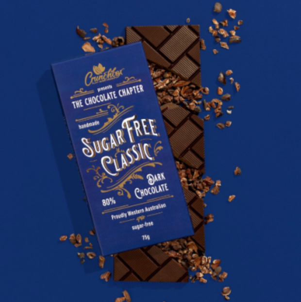 Chocolate Bar - Sugar Free Classic 80% - 75g CRUNCHBOX