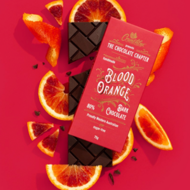 Chocolate Bar - Blood Orange 80% - 75g CRUNCHBOX