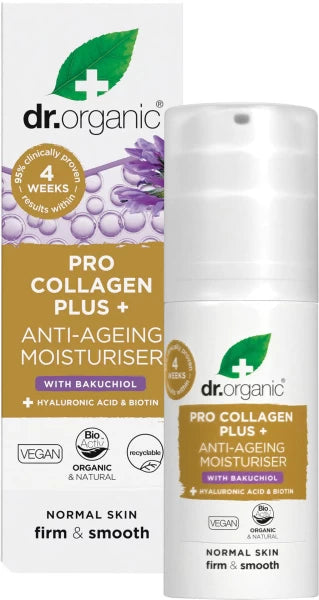 Pro Collagen Plus Anti Aging Moisturiser Bakuchiol 50ml Dr Organic