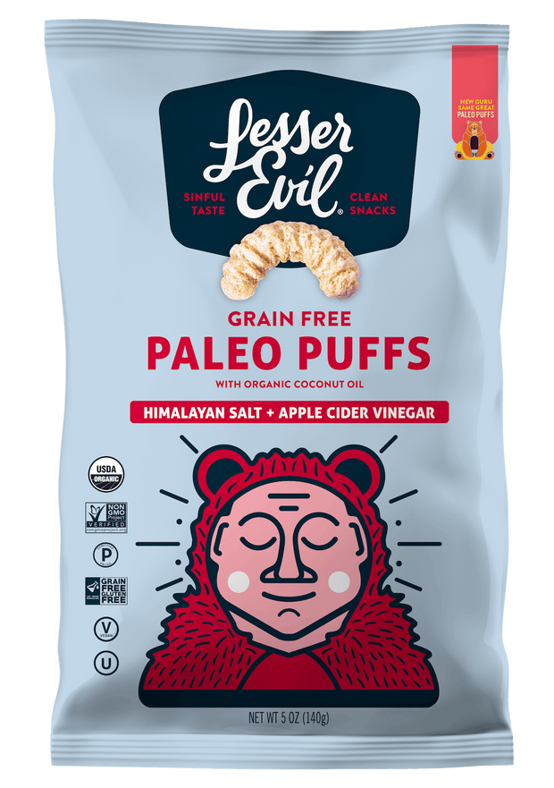 Himalayan Pink Salt & Apple Cider Vinegar Paleo Puffs 140g Lesser Evil - Broome Natural Wellness