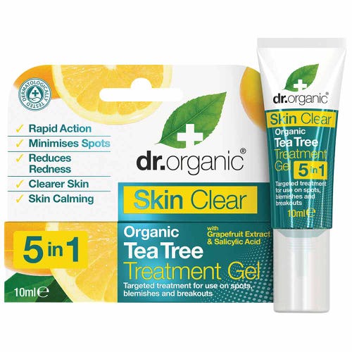 Skin Clear Tea Tree Treatment Gel 10ml Dr Organic - Broome Natural Wellness